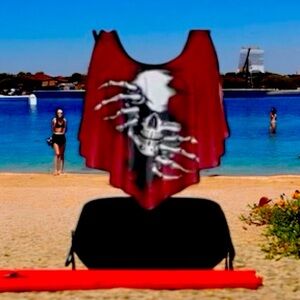 chic lace skull graphic 2pc.bikini